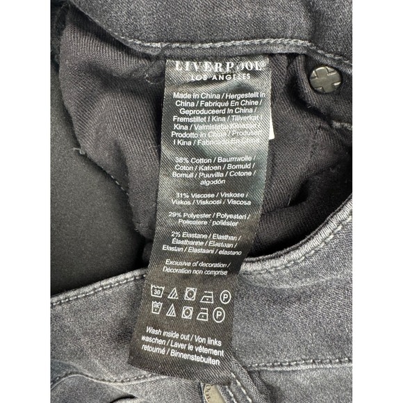 Liverpool The Skinny Jeans Womens 28/6 Black Faded Stretch Denim - Picture 3 of 9